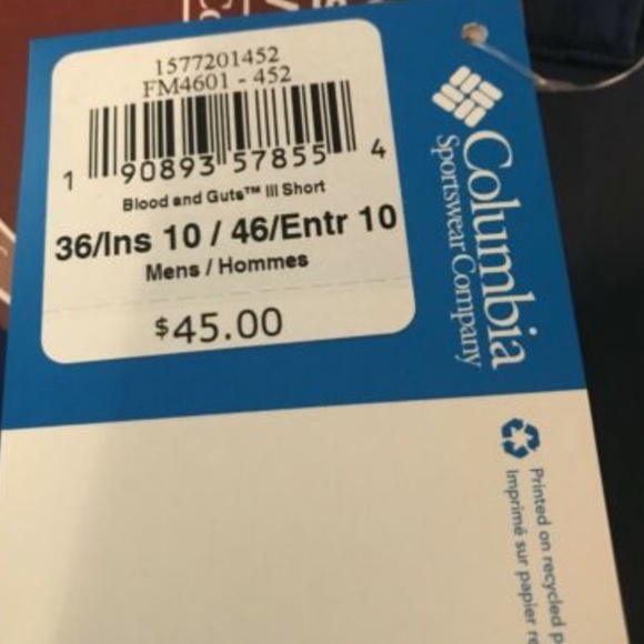 Columbia PFG Blood And Guts III Navy Shorts Men's - Picture 6 of 12